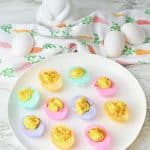 This easy recipe for Colorful Dyed Easter Deviled Eggs will take your deviled eggs to the next level this Easter. They're bright, fun, and super flavorful!