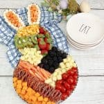 You can't go wrong making this Bunny Charcuterie Board. You'll love how adorable it turns out! This charcuterie board is an easy appetizer idea for your Easter Dinner menu.