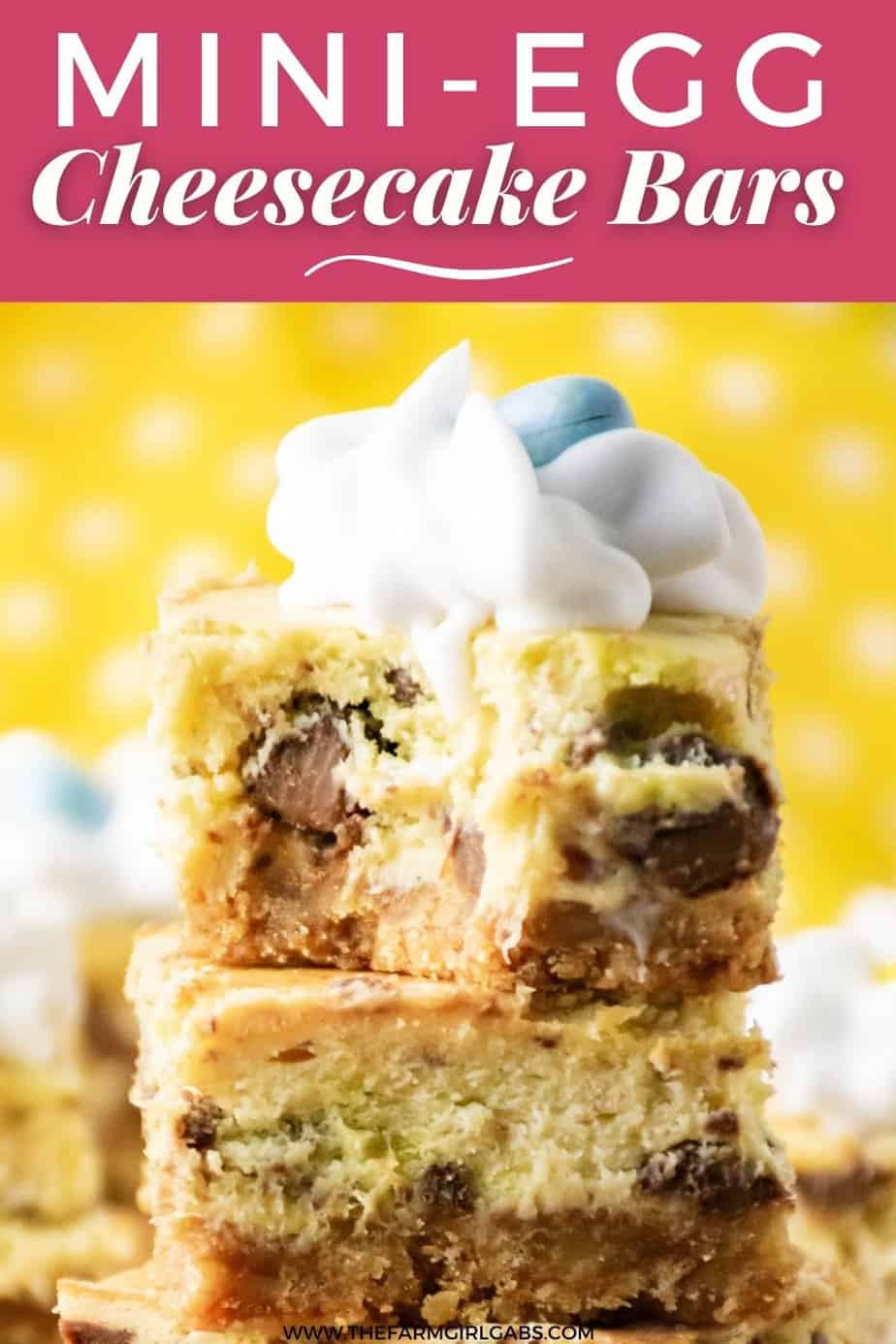 Mini Egg Cheesecake Bars - The Farm Girl Gabs®