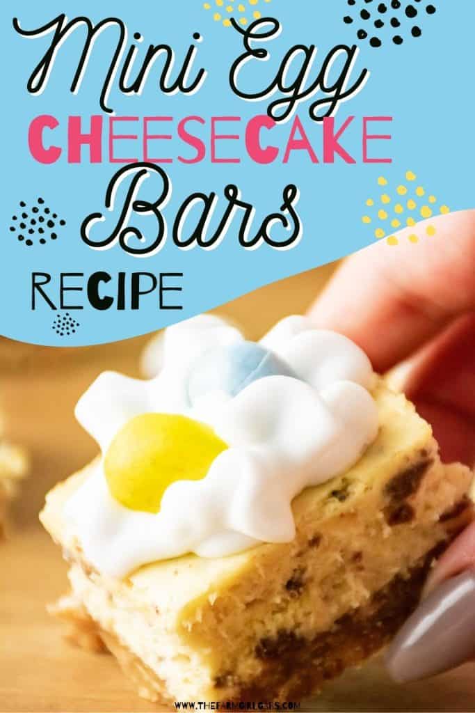 When you want to have the perfect treat for Easter, try making these wonderful Mini Egg Cheesecake Bars! Kids and adults love them! This easy Easter dessert will be a hit at your next family gathering. Whip up a batch of these Easter Egg Cheesecake Bars for the Easter bunny