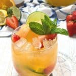 Who says you need to visit the bar for fresh, flavorful adult-friendly beverages? Learn how to easily prepare an incredible White Wine Sangria in no time with this simple, stress-free recipe. This is an easy summer drink recipe.