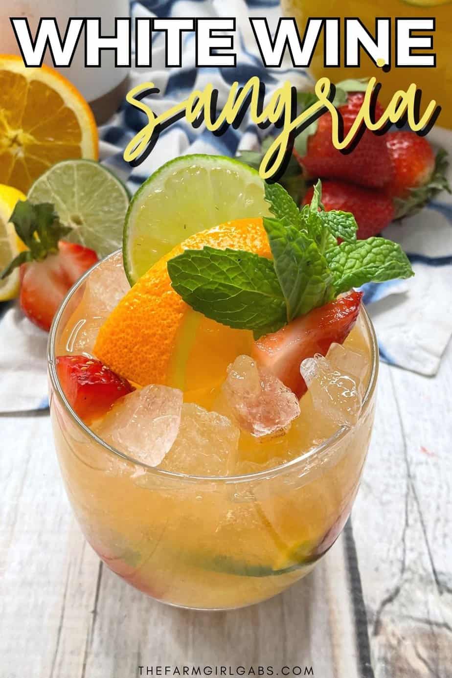 Who says you need to visit the bar for fresh, flavorful adult-friendly beverages? Learn how to easily prepare an incredible White Wine Sangria in no time with this simple, stress-free recipe. This is an easy summer drink recipe.