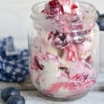 Combine the sweet taste of two desserts when preparing this delicious Homemade Blueberry Pie Ice Cream. It's sweet, loaded with flavor, and perfect as an after-dinner treat.