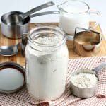 Ditch the boxed stuff and make this Homemade Bisquick Mix from scratch with just four ingredients. Once you have the mix, you can use it to prepare pancakes, muffins, biscuits, and so much more.
