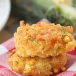 These Corn and Zucchini Fritters are light and crispy with just the right amount of cornmeal crunch. Perfect for the wonderful summer corn and zucchini now in season.