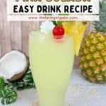 Nothing says summer quite like the Classic Pina Colada. Prepare this tasty beverage with a handful of ingredients and have it ready to enjoy, whether poolside, hanging out on the beach, or even at home with your family.