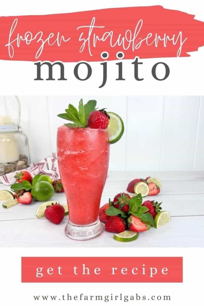 Enjoy this summertime drink that is so good! This frozen Strawberry Mojito is full of flavor and is super easy to make. This easy summer drink recipe is slightly sweet with a zesty punch from adding fresh and flavorful lime juice to the mix.