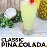 Nothing says summer quite like the Classic Pina Colada. Prepare this tasty beverage with a handful of ingredients and have it ready to enjoy, whether poolside, hanging out on the beach, or even at home with your family.