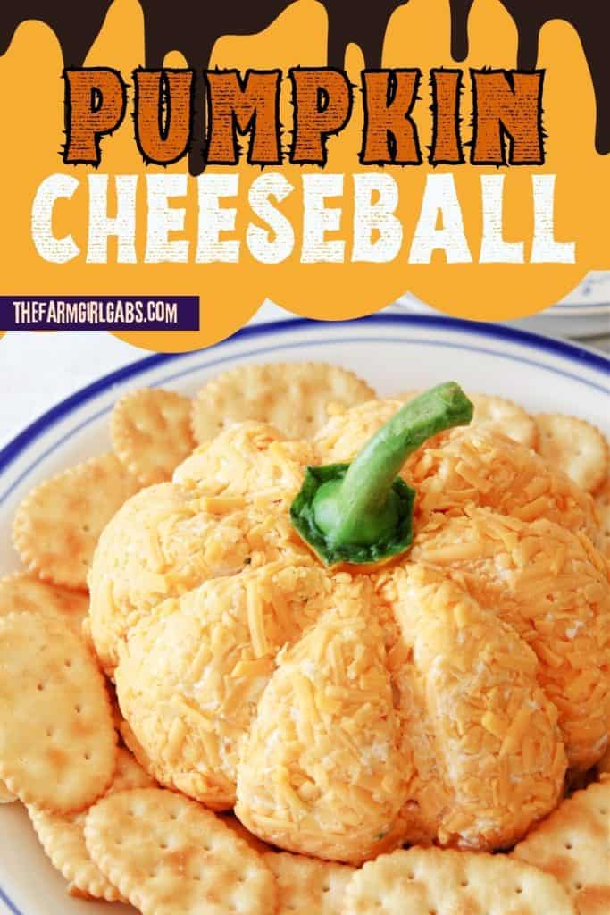 Prepare the perfect fall appetizer for family and friends with this Pumpkin Shaped Cheeseball. It looks just as good as it tastes and is the ideal addition to your fall party menu. Dip some of your favorite foods into it to add that extra cheesy touch!