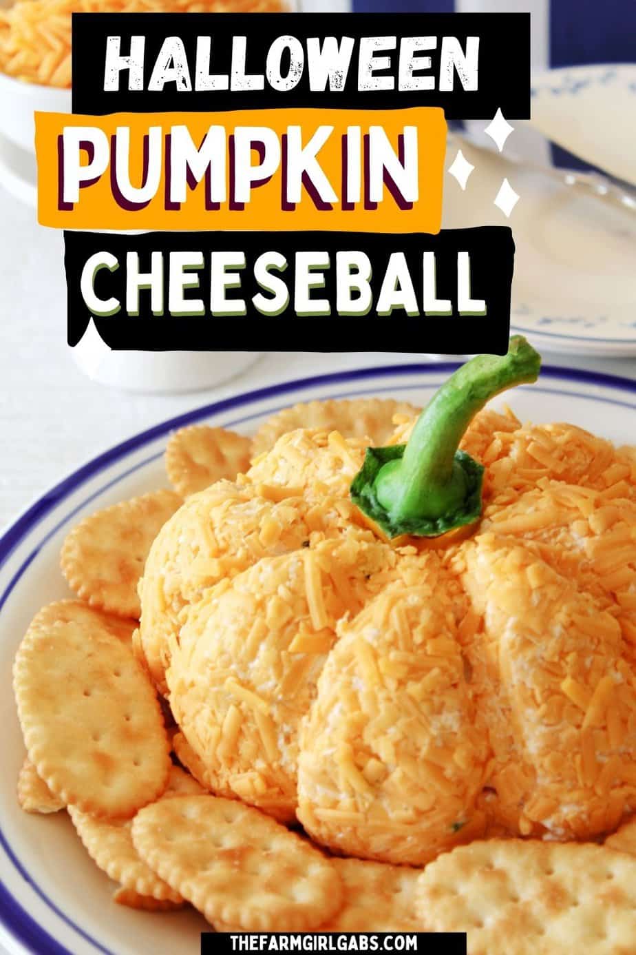 Pumpkin Shaped Cheese Ball - The Farm Girl Gabs®