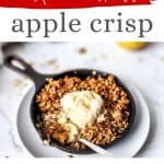 Nothing screams fall like an easy apple dessert. If you're one of those people looking for new recipes to test out, this Cast Iron Apple Crisp won't disappoint you. Prepared with flavorful ingredients like granny smith apples, cinnamon, brown sugar, nutmeg, and more, it won't take long for you to assemble this delicious dessert.