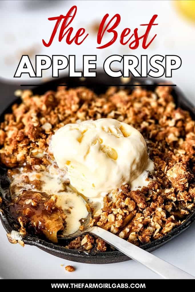 Nothing screams fall like an easy apple dessert. If you're one of those people looking for new recipes to test out, this Cast Iron Apple Crisp won't disappoint you. Prepared with flavorful ingredients like granny smith apples, cinnamon, brown sugar, nutmeg, and more, it won't take long for you to assemble this delicious dessert.