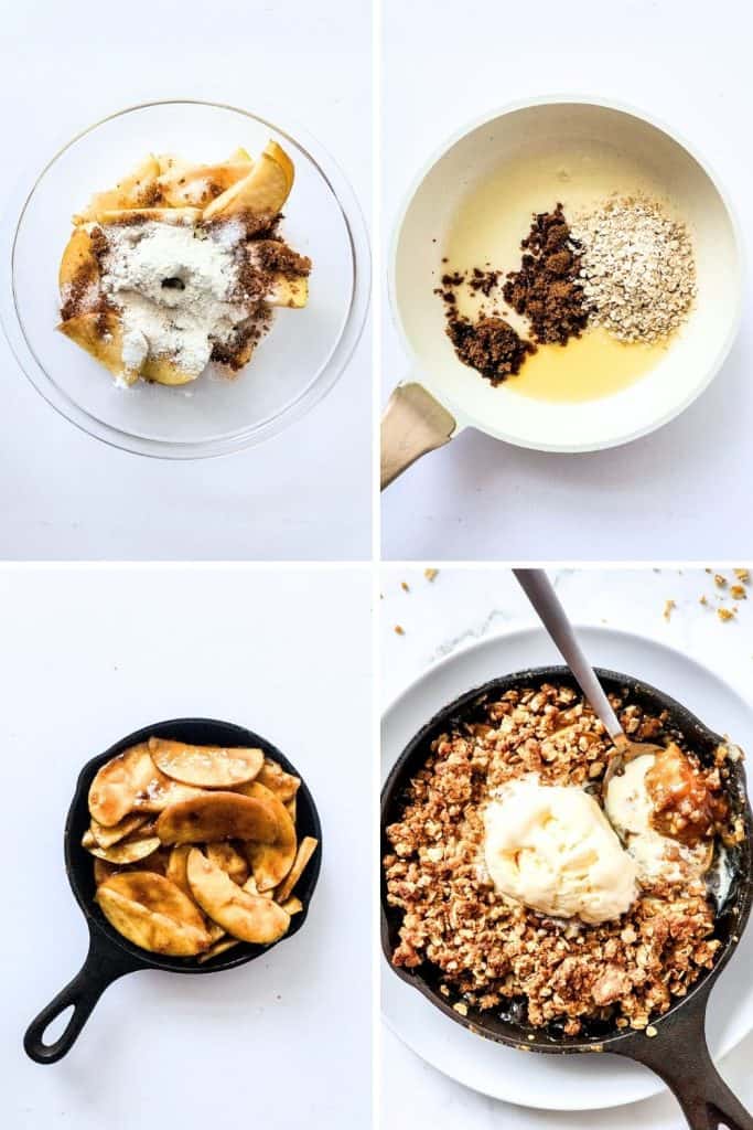 Nothing screams fall like an easy apple dessert. If you're one of those people looking for new recipes to test out, this Cast Iron Apple Crisp won't disappoint you. Prepared with flavorful ingredients like granny smith apples, cinnamon, brown sugar, nutmeg, and more, it won't take long for you to assemble this delicious dessert.