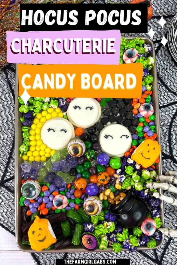 Sisters, I smell CHILDREN! Are you a fan of the Halloween classic, Hocus Pocus? This kid-friendly movie is the perfect flick to watch with the family while snacking on this easy-to-prepare Hocus Pocus Candy Charcuterie Board.