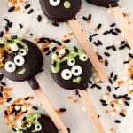 These cute Cauldron Oreo Pops for Halloween are a fun treat to celebrate spooky season. This Halloween recipe is easy to make and fun to eat.