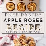 Hello, apple season! Are you looking for fun ways to get creative in the kitchen while making treats that taste as good as they look? If so, try this recipe for Puff Pastry Apple Roses. Not only are they super fun to make, but they look amazing and taste even better. This easy apple recipe is perfect for fall.