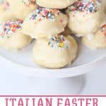 Italian Christmas Cookies are delicious cake-like cookies with a hint of anise and sweet sugar glaze. This easy cookie recipe is great to serve any time of the year. Turn this easy Italian Christmas cookies into Italian Easter Cookies.