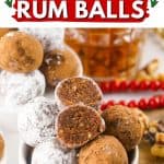 This easy rum balls recipe is part nostalgia and part holiday tradition. These rum balls are a blend of liquor, chocolate, walnuts and cookies, rolled together and coated in powdered sugar or cocoa. This easy no-bake recipe is a must for the holidays.