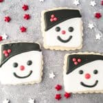 Give the gift of something cute and delicious this holiday season with these incredible Snowman Cookies. Not only will loved ones enjoy the adorable snowman faces, but they will also love the taste of these fresh, flavorful Christmas cookies.