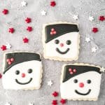 Give the gift of something cute and delicious this holiday season with these incredible Snowman Cookies. Not only will loved ones enjoy the adorable snowman faces, but they will also love the taste of these fresh, flavorful Christmas cookies.