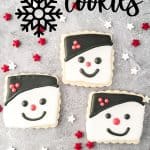 Give the gift of something cute and delicious this holiday season with these incredible Snowman Cookies. Not only will loved ones enjoy the adorable snowman faces, but they will also love the taste of these fresh, flavorful Christmas cookies.