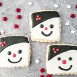 Give the gift of something cute and delicious this holiday season with these incredible Snowman Cookies. Not only will loved ones enjoy the adorable snowman faces, but they will also love the taste of these fresh, flavorful Christmas cookies.