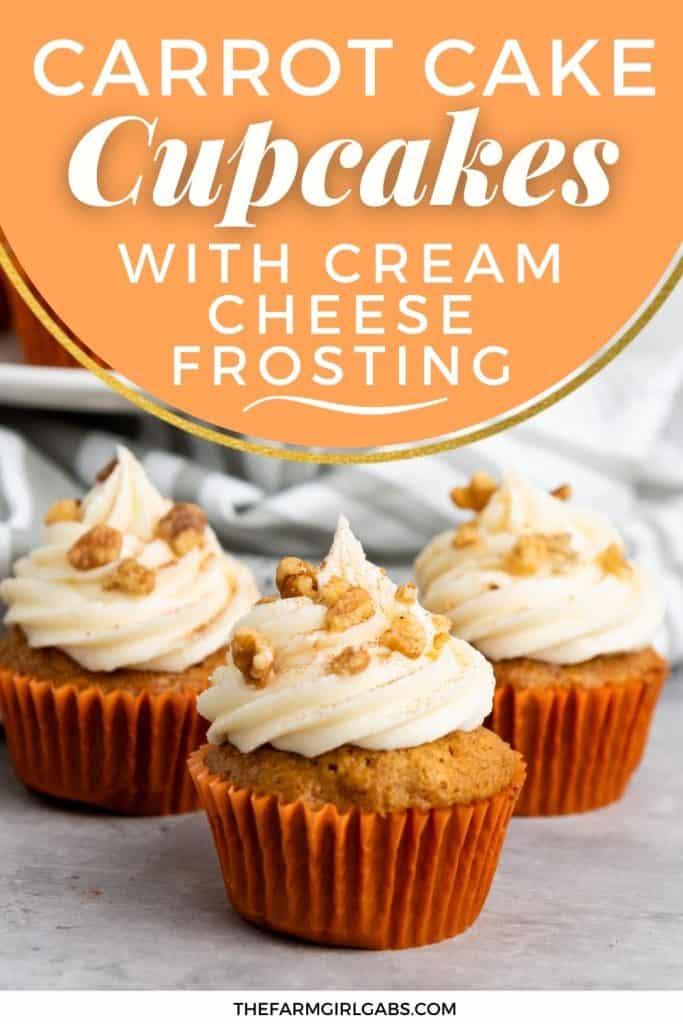 These Carrot Cake Cupcakes are moist and flavorful with a hint of cinnamon. The decadent cream cheese frosting adds the perfect finishing touch with a creamy tanginess that compliments the sweetness of the cupcakes perfectly.