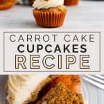 These Carrot Cake Cupcakes are moist and flavorful with a hint of cinnamon. The decadent cream cheese frosting adds the perfect finishing touch with a creamy tanginess that compliments the sweetness of the cupcakes perfectly.