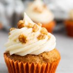 These Carrot Cake Cupcakes are moist and flavorful with a hint of cinnamon. The decadent cream cheese frosting adds the perfect finishing touch with a creamy tanginess that compliments the sweetness of the cupcakes perfectly.