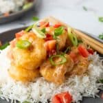 This Bang Bang Shrimp recipe is delicious and so easy! The perfectly cooked shrimp are coated in a flavorful spicy sauce to make the perfect appetizer or a main meal when served over rice. This easy recipe is my version of the popular Bonefish grill bang bang shrimp.