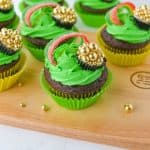 Bring the magic of the Irish to your dessert table with these whimsical Pot of Gold St. Patrick's Day Cupcakes! A delightful spin on classic chocolate cupcakes, these treats are sure to delight both kids and adults alike.