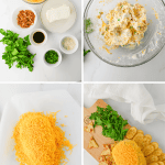 Get ready to wow your guests this Easter with the most adorable and delicious carrot-shaped Easter Cheese Ball! This whimsical Carrot Cheeseball appetizer is sure to steal the show with its festive carrot shape and irresistible flavors. Learn how to turn a simple cheese ball recipe into a great make-ahead appetizer for your Easter Dinner.