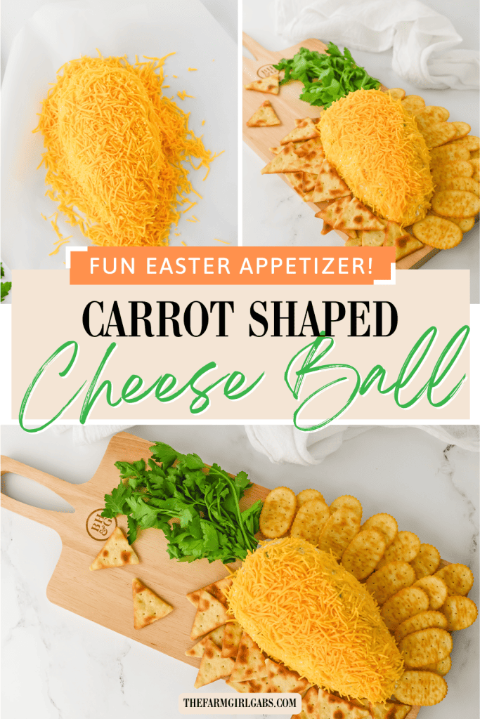 Get ready to wow your guests this Easter with the most adorable and delicious carrot-shaped Easter Cheese Ball! This whimsical Carrot Cheeseball appetizer is sure to steal the show with its festive carrot shape and irresistible flavors. Learn how to turn a simple cheese ball recipe into a great make-ahead appetizer for your Easter Dinner.