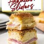 These Ham and Cheese Hawaiian Sliders are the ultimate party appetizers! Sweet Hawaiian rolls packed with savory ham, melty Swiss cheese, and a deliciously sweet and tangy glaze. This classic recipe is a family favorite.