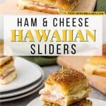 These Ham and Cheese Hawaiian Sliders are the ultimate party appetizers! Sweet Hawaiian rolls packed with savory ham, melty Swiss cheese, and a deliciously sweet and tangy glaze. This classic recipe is a family favorite.