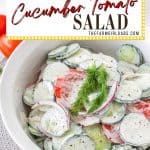 If you're in the mood for a light and refreshing side dish, this Creamy Tomato and Cucumber Salad is just what you need. It's a simple combination of sliced tomatoes, cucumbers, and red onion, all tossed in a creamy, tangy dressing.