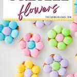 If you're looking for an easy springtime treat, you’re going to love these Pretzel Flowers with M&Ms! This recipe effortlessly blends the salty crunch of butter snap pretzels with pastel Easter M&Ms and white chocolate to make an adorable sweet treat.