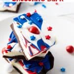 If you're looking for a fun and festive dessert to celebrate your patriotic spirit, this Red, White, and Blue Chocolate Bark is the perfect treat. It's a simple, no-bake recipe that combines the rich flavors of white and semi-sweet chocolate with bright colors that make it perfect for any American holiday!