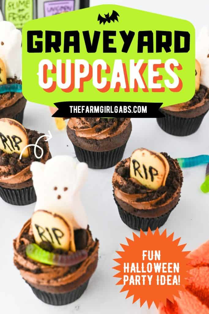 These Halloween Graveyard Cupcakes are a breeze to make, even if you're not a baking wizard. Starting with a box of Devil's Food cake mix means you'll have perfectly moist, chocolatey cupcakes every time. And let's be honest, on busy Halloween nights, we could all use a little shortcut magic!