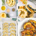 These Roasted Acorn Squash Slices are a super tasty, quick, and easy side dish. With few ingredients and minimal cook/prep time, this fall dish is great as a last-minute addition. The rich flavors of acorn squash are heightened by the aromatic herbs and brought full circle with the addition of parmesan and seasonings.