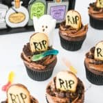 These Halloween Graveyard Cupcakes are a breeze to make, even if you're not a baking wizard. Starting with a box of Devil's Food cake mix means you'll have perfectly moist, chocolatey cupcakes every time. And let's be honest, on busy Halloween nights, we could all use a little shortcut magic!